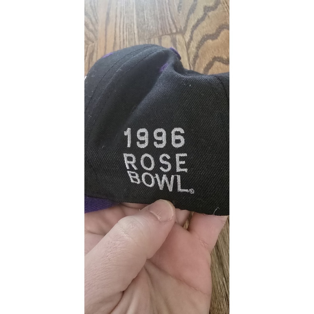 Vntg '96 Northwestern University Rose Bowl Hat/ Cap Black Adult Snapback Closure - Picture 5 of 7